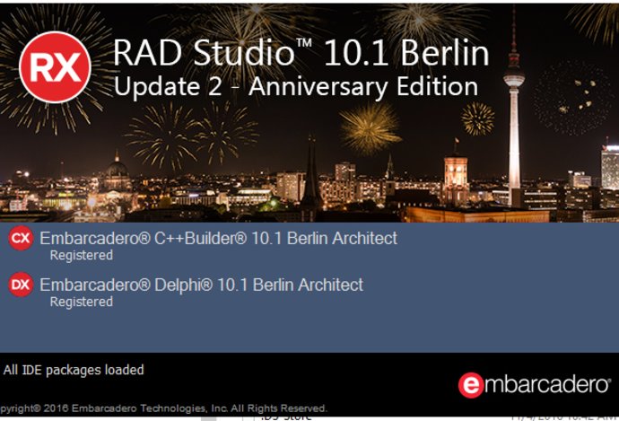 Photo Embarcadero oznamuje RAD Studio 10.1 Berlin Anniversary Edition