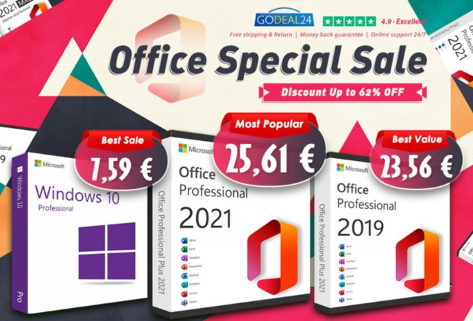 Photo Ponuka Microsoft Office je znížená na 25 € za doživotnú licenciu v špeciálnom predaji Godeal24.