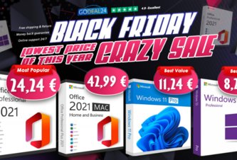 Photo Doživotný Office 2021 a originálny Windows 10 už od 6 € v predaji Godeal24 Black Friday! Najnižšia cena v tomto roku!