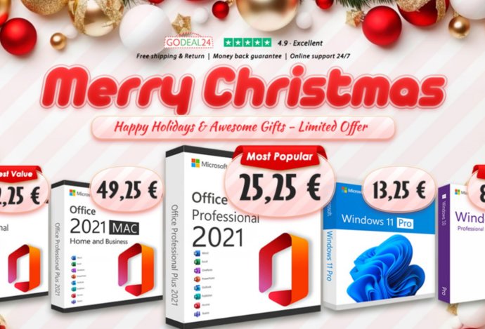 Photo Získajte doživotne Windows 11 Pro za 10 € a Office 2021 za 15 € počas vianočného sviatočného výpredaja!
